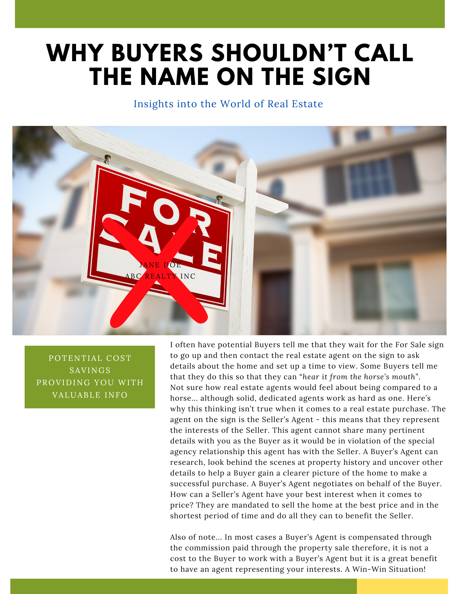 Don’t Call the Name on the Sign